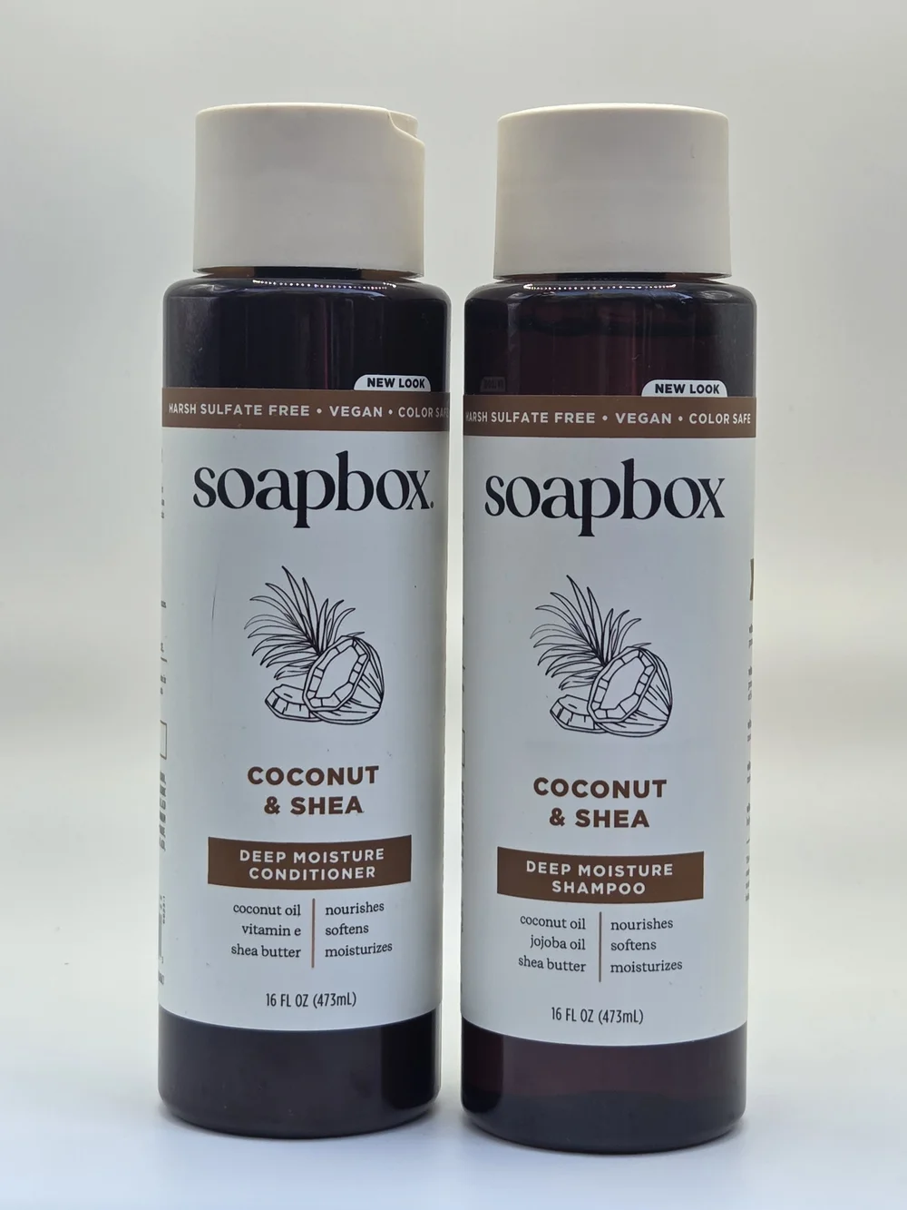 Soapbox Coconut & Shea Deep Moisture Conditioner - Brown & White
